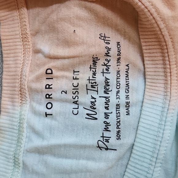 Tye dye floral Pinapple tank 2 - Picture 2 of 2